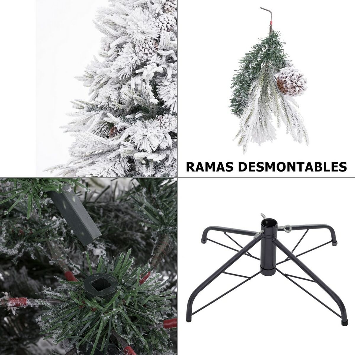 Christmas Tree PVC Polyethylene Pineapples Snowfall 80 x 80 x 180 cm